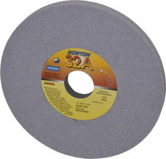 Norton - 7" Diam x 1-1/4" Hole x 1/2" Thick, I Hardness, 80 Grit Surface Grinding Wheel - Aluminum Oxide, Type 1, Medium Grade, 3,600 Max RPM, Vitrified Bond, No Recess - Apex Tool & Supply
