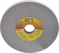 Norton - 7" Diam x 1-1/4" Hole x 1/2" Thick, K Hardness, 80 Grit Surface Grinding Wheel - Aluminum Oxide, Type 1, Medium Grade, 3,600 Max RPM, Vitrified Bond, No Recess - Apex Tool & Supply