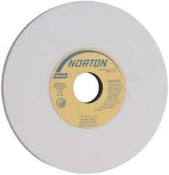 Norton - 7" Diam x 1-1/4" Hole x 1/2" Thick, I Hardness, 60 Grit Surface Grinding Wheel - Aluminum Oxide, Type 1, Medium Grade, 3,600 Max RPM, Vitrified Bond, No Recess - Apex Tool & Supply