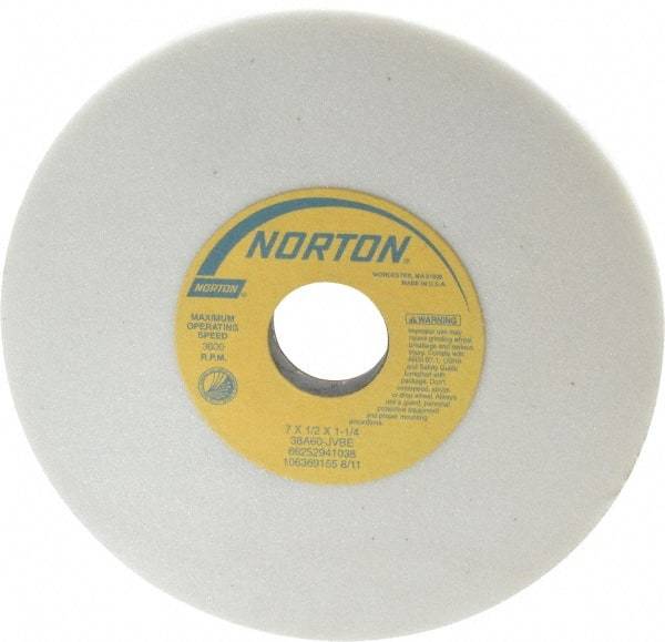 Norton - 7" Diam x 1" Thick, 60 Grit Surface Grinding Wheel - Medium Grade - Apex Tool & Supply