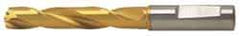 Guhring - 21/64" 150° Solid Carbide Jobber Drill - TiN Finish, Right Hand Cut, Spiral Flute, Straight Shank, 3-7/64" OAL, Standard Point - Apex Tool & Supply