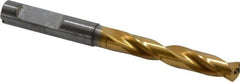 Guhring - 9.1mm 140° Solid Carbide Jobber Drill - TiN Finish, Right Hand Cut, Spiral Flute, Whistle Notch Shank, 103mm OAL, SU Point - Apex Tool & Supply