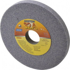 Norton - 6" Diam x 1-1/4" Hole x 1/2" Thick, K Hardness, 46 Grit Surface Grinding Wheel - Aluminum Oxide, Type 1, Coarse Grade, 4,140 Max RPM, Vitrified Bond, No Recess - Apex Tool & Supply