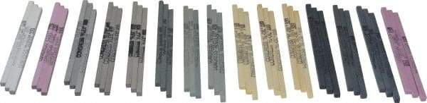 Made in USA - 45 Piece Aluminum Oxide Polishing Stone Kit - Coarse, Medium & Fine - Apex Tool & Supply