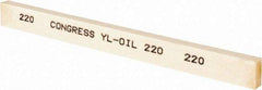 Made in USA - 220 Grit Aluminum Oxide Rectangular Polishing Stone - Very Fine Grade, 1/2" Wide x 6" Long x 1/4" Thick, Oil Filled - Apex Tool & Supply