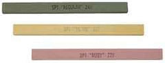 Made in USA - 320 Grit Aluminum Oxide Rectangular Polishing Stone - Extra Fine Grade, 1/2" Wide x 6" Long x 1/8" Thick, Oil Filled - Apex Tool & Supply