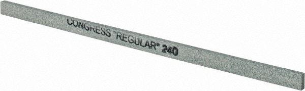 Made in USA - 240 Grit Silicon Carbide Rectangular Polishing Stone - Very Fine Grade, 1/4" Wide x 6" Long x 1/8" Thick - Apex Tool & Supply