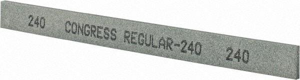 Made in USA - 240 Grit Silicon Carbide Rectangular Polishing Stone - Very Fine Grade, 1/2" Wide x 6" Long x 1/8" Thick - Apex Tool & Supply