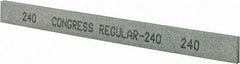 Made in USA - 240 Grit Silicon Carbide Rectangular Polishing Stone - Very Fine Grade, 1/2" Wide x 6" Long x 1/8" Thick - Apex Tool & Supply