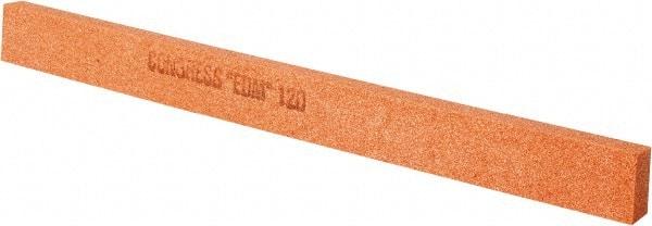 Made in USA - 120 Grit Aluminum Oxide Rectangular Polishing Stone - Fine Grade, 1/2" Wide x 6" Long x 1/4" Thick - Apex Tool & Supply