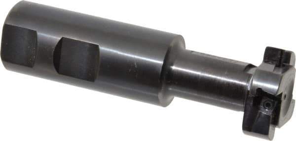 Cutting Tool Technologies - 1-1/4" Cutting Diam x 31/64" Cutting Width, 4 Cutter Inserts, 1" Shank Diam, Indexable T-Slot Cutter - Insert Style 1312-030, 2 Flutes - Apex Tool & Supply