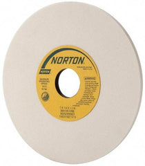Norton - 7" Diam x 1-1/4" Hole x 1/4" Thick, I Hardness, 100 Grit Surface Grinding Wheel - Aluminum Oxide, Type 1, Fine Grade, 3,600 Max RPM, Vitrified Bond, No Recess - Apex Tool & Supply