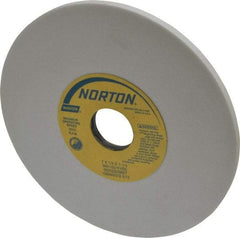 Norton - 7" Diam x 1-1/4" Hole x 1/4" Thick, K Hardness, 100 Grit Surface Grinding Wheel - Aluminum Oxide, Type 1, Fine Grade, 3,600 Max RPM, Vitrified Bond, No Recess - Apex Tool & Supply