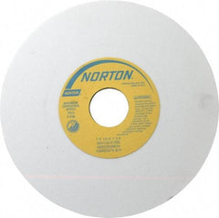 Norton - 7" Diam x 1-1/4" Hole x 1/4" Thick, K Hardness, 120 Grit Surface Grinding Wheel - Aluminum Oxide, Type 1, Fine Grade, 3,600 Max RPM, Vitrified Bond, No Recess - Apex Tool & Supply