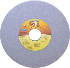 Norton - 7" Diam x 1-1/4" Hole x 1/4" Thick, H Hardness, 60 Grit Surface Grinding Wheel - Aluminum Oxide, Type 1, Medium Grade, 3,600 Max RPM, Vitrified Bond, No Recess - Apex Tool & Supply