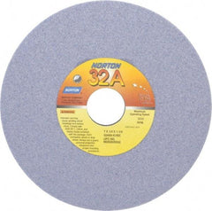 Norton - 7" Diam x 1-1/4" Hole x 1/4" Thick, K Hardness, 60 Grit Surface Grinding Wheel - Aluminum Oxide, Type 1, Medium Grade, 3,600 Max RPM, Vitrified Bond, No Recess - Apex Tool & Supply
