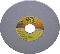 Norton - 7" Diam x 1-1/4" Hole x 1/4" Thick, I Hardness, 100 Grit Surface Grinding Wheel - Aluminum Oxide, Type 1, Fine Grade, 3,600 Max RPM, Vitrified Bond, No Recess - Apex Tool & Supply