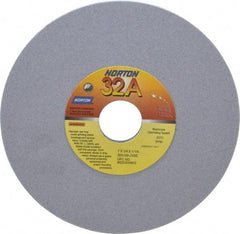 Norton - 7" Diam x 1-1/4" Hole x 1/4" Thick, J Hardness, 100 Grit Surface Grinding Wheel - Aluminum Oxide, Type 1, Fine Grade, 3,600 Max RPM, Vitrified Bond, No Recess - Apex Tool & Supply