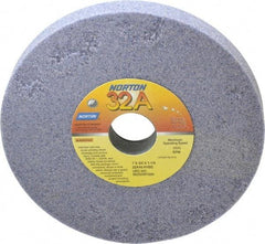 Norton - 7" Diam x 1-1/4" Hole x 3/4" Thick, H Hardness, 46 Grit Surface Grinding Wheel - Aluminum Oxide, Type 1, Coarse Grade, 3,600 Max RPM, Vitrified Bond, No Recess - Apex Tool & Supply