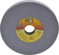 Norton - 7" Diam x 1-1/4" Hole x 3/4" Thick, I Hardness, 60 Grit Surface Grinding Wheel - Aluminum Oxide, Type 1, Medium Grade, 3,600 Max RPM, Vitrified Bond, No Recess - Apex Tool & Supply