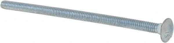 Value Collection - 1/4-20 UNC 5" Length Under Head, Standard Square Neck, Carriage Bolt - Grade 5 Steel, Zinc-Plated Finish - Apex Tool & Supply
