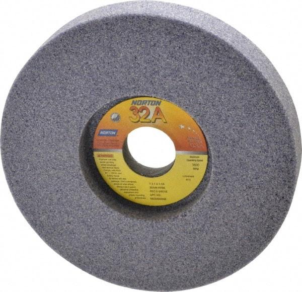 Norton - 7" Diam x 1-1/4" Hole x 1" Thick, H Hardness, 46 Grit Surface Grinding Wheel - Aluminum Oxide, Type 5, Coarse Grade, 3,600 Max RPM, Vitrified Bond, One-Side Recess - Apex Tool & Supply