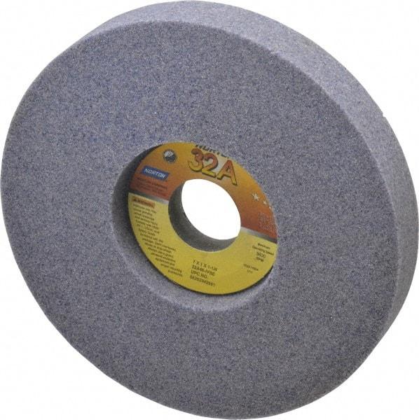 Norton - 7" Diam x 1-1/4" Hole x 1" Thick, I Hardness, 46 Grit Surface Grinding Wheel - Aluminum Oxide, Type 5, Coarse Grade, 3,600 Max RPM, Vitrified Bond, One-Side Recess - Apex Tool & Supply