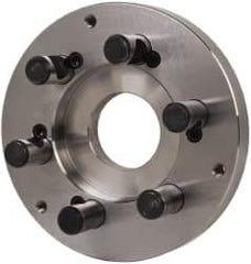 Buck Chuck Company - Adapter Back Plate for 8" Diam Self Centering Lathe Chucks - D1-6 Mount, 2.39" Through Hole Diam, 6.283mm ID, 7.87" OD, 0.985" Flange Height, Steel - Apex Tool & Supply