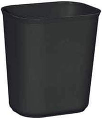 Rubbermaid - 14 Qt Black Rectangle Trash Can - Fiberglass, 12-1/4" High x 11-1/8" Long x 8-1/4" Wide - Apex Tool & Supply