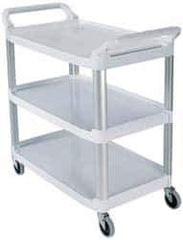 Rubbermaid - 300 Lb Capacity, 20" Wide x 40-5/8" Long x 38-13/16" High Standard Utility Cart - 3 Shelf, Plastic - Apex Tool & Supply
