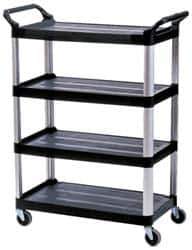 Rubbermaid - 300 Lb Capacity, 20" Wide x 40-5/8" Long x 37-13/16" High Standard Utility Cart - 4 Shelf, Plastic - Apex Tool & Supply
