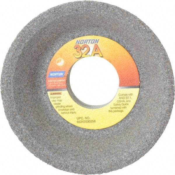 Norton - 4" Diam, 1-1/4" Hole Size, 1-1/2" Overall Thickness, 60 Grit, Type 11 Tool & Cutter Grinding Wheel - Medium Grade, Aluminum Oxide, J Hardness, Vitrified Bond, 5,730 RPM - Apex Tool & Supply