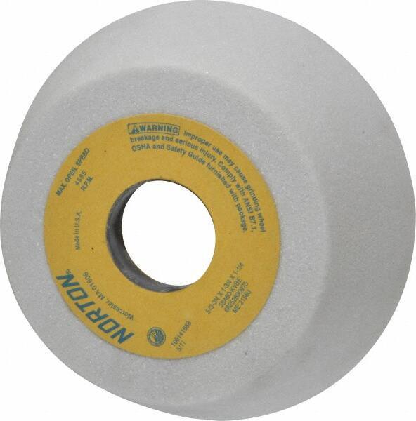 Norton - 5" Diam, 1-1/4" Hole Size, 1-3/4" Overall Thickness, 60 Grit, Type 11 Tool & Cutter Grinding Wheel - Medium Grade, Aluminum Oxide, K Hardness, Vitrified Bond, 4,585 RPM - Apex Tool & Supply