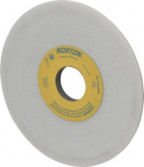 Norton - 6" Diam, 1-1/4" Hole Size, 1/2" Overall Thickness, 46 Grit, Type 12 Tool & Cutter Grinding Wheel - Coarse Grade, Diamond, J Hardness, Vitrified Bond, 4,140 RPM - Apex Tool & Supply