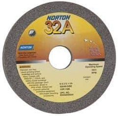 Norton - 6" Diam, 1-1/4" Hole Size, 2" Overall Thickness, 46 Grit, Type 6 Tool & Cutter Grinding Wheel - Coarse Grade, Aluminum Oxide, I Hardness, Vitrified Bond, 3,820 RPM - Apex Tool & Supply