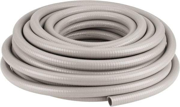 Hubbell Wiring Device-Kellems - 1" Trade Size, 100' Long, Flexible Liquidtight Conduit - PVC, 26mm ID, Gray - Apex Tool & Supply