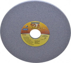 Norton - 8" Diam x 1-1/4" Hole x 1/4" Thick, K Hardness, 60 Grit Surface Grinding Wheel - Aluminum Oxide, Type 1, Medium Grade, 3,600 Max RPM, Vitrified Bond, No Recess - Apex Tool & Supply