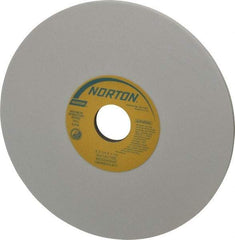 Norton - 8" Diam x 1-1/4" Hole x 1/4" Thick, I Hardness, 100 Grit Surface Grinding Wheel - Aluminum Oxide, Type 1, Fine Grade, 3,600 Max RPM, Vitrified Bond, No Recess - Apex Tool & Supply