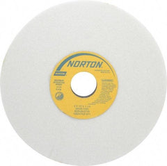 Norton - 8" Diam x 1-1/4" Hole x 1/2" Thick, I Hardness, 46 Grit Surface Grinding Wheel - Aluminum Oxide, Type 1, Coarse Grade, 3,105 Max RPM, Vitrified Bond, No Recess - Apex Tool & Supply