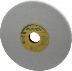 Norton - 8" Diam x 1-1/4" Hole x 1/2" Thick, K Hardness, 46 Grit Surface Grinding Wheel - Aluminum Oxide, Type 1, Coarse Grade, 3,600 Max RPM, Vitrified Bond, No Recess - Apex Tool & Supply