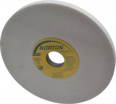 Norton - 8" Diam x 1-1/4" Hole x 1/2" Thick, J Hardness, 60 Grit Surface Grinding Wheel - Aluminum Oxide, Type 1, Medium Grade, 3,600 Max RPM, Vitrified Bond, No Recess - Apex Tool & Supply