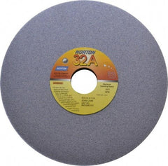 Norton - 8" Diam x 1-1/4" Hole x 1/2" Thick, J Hardness, 60 Grit Surface Grinding Wheel - Aluminum Oxide, Type 1, Medium Grade, 3,600 Max RPM, Vitrified Bond, No Recess - Apex Tool & Supply