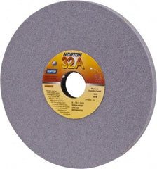 Norton - 8" Diam x 1-1/4" Hole x 1/2" Thick, H Hardness, 80 Grit Surface Grinding Wheel - Aluminum Oxide, Type 1, Medium Grade, 3,600 Max RPM, Vitrified Bond, No Recess - Apex Tool & Supply