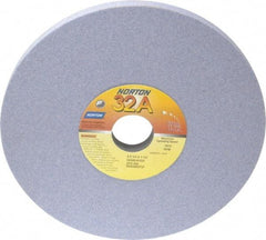 Norton - 8" Diam x 1-1/4" Hole x 1/2" Thick, K Hardness, 80 Grit Surface Grinding Wheel - Aluminum Oxide, Type 1, Medium Grade, 3,600 Max RPM, Vitrified Bond, No Recess - Apex Tool & Supply