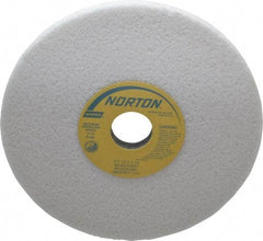 Norton - 8" Diam x 1-1/4" Hole x 1/2" Thick, H Hardness, 46 Grit Surface Grinding Wheel - Aluminum Oxide, Type 1, Coarse Grade, 3,105 Max RPM, Vitrified Bond, No Recess - Apex Tool & Supply