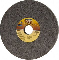 Norton - 8" Diam x 1-1/4" Hole x 3/4" Thick, G Hardness, 60 Grit Surface Grinding Wheel - Aluminum Oxide, Type 1, Medium Grade, 3,600 Max RPM, Vitrified Bond, No Recess - Apex Tool & Supply