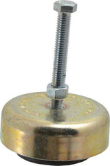 Tech Products - 150 Lb Capacity, 3/8-16 Thread, Steel Stud, Studded Socket Mount Leveling Mount - 3" Stud Length, 3-1/8" Base Diam, Neoprene Pad, 3/8" Hex - Apex Tool & Supply