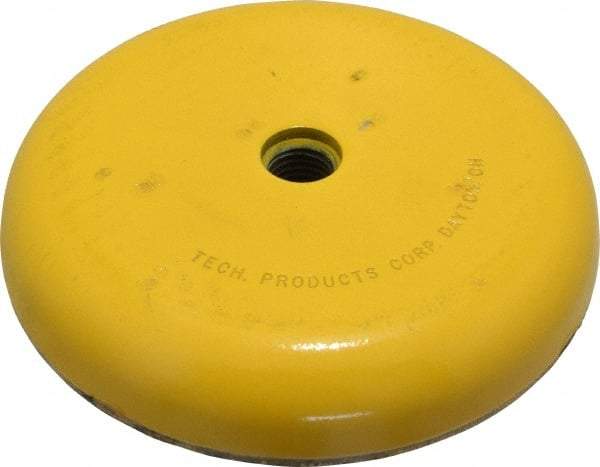 Tech Products - 4500 Lb Capacity, 3/4-10 Thread, Steel Stud, Studded Socket Mount Leveling Mount - 5" Stud Length, 6-1/4" Base Diam, Neoprene Pad, 3/4" Hex - Apex Tool & Supply