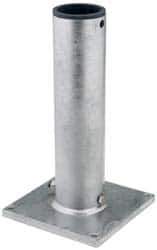 THERN - 8 Inches Long x 8 Inches Wide x 14.56 Inches Deep x 1/2 Inches Thick Davit Crane Pedestal/Socket Base - 7 Inches Distance Between Mounting Hole Centers, 0.41 Inches Hole Diameter, Galvanized Finish - Apex Tool & Supply
