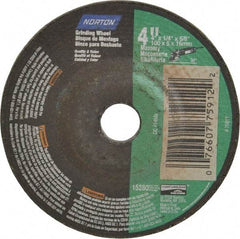 Norton - 10" Diam x 3" Hole x 3/4" Thick, I Hardness, 60 Grit Surface Grinding Wheel - Aluminum Oxide, Type 1, Medium Grade, 2,485 Max RPM, Vitrified Bond, No Recess - Apex Tool & Supply